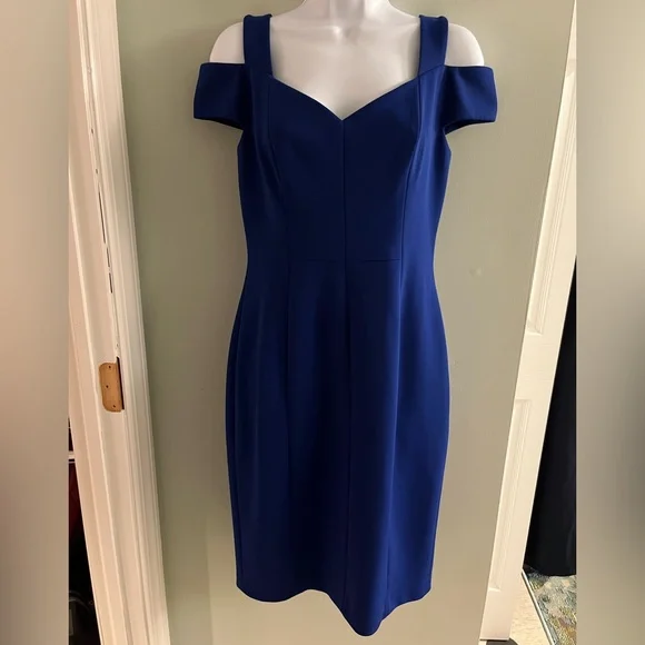 Eliza J Royal Blue Midi Dress - Picture 1 of 8